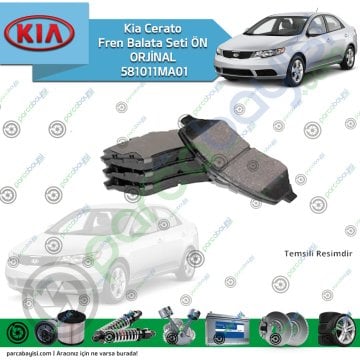 Kia Cerato Fren Balata Seti Ön Orjinal | 581011Ma01