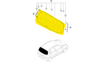 Kia Picanto  Arka Cam Orjinal | 8711007300