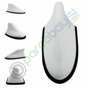 Shark Anten Köpek Balığı Anten Silikon Tabanlı Beyaz Balık Sırtı Elektrikli Anten