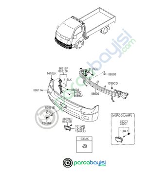 Kia Bongo Ön Sis Far Kapağı Sağ Orjinal | 865244E501