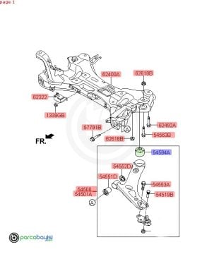 Optima - Sonata Alt Salıncak Ön Burcu G Orjinal | 545842T000