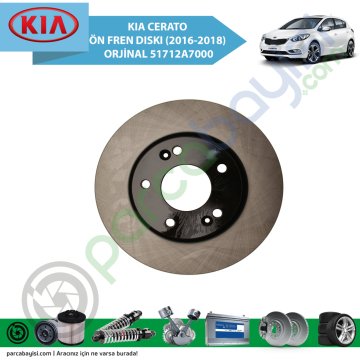 Kia Cerato Ön Fren Dıskı (2016-2018) Orjinal | 51712A7000