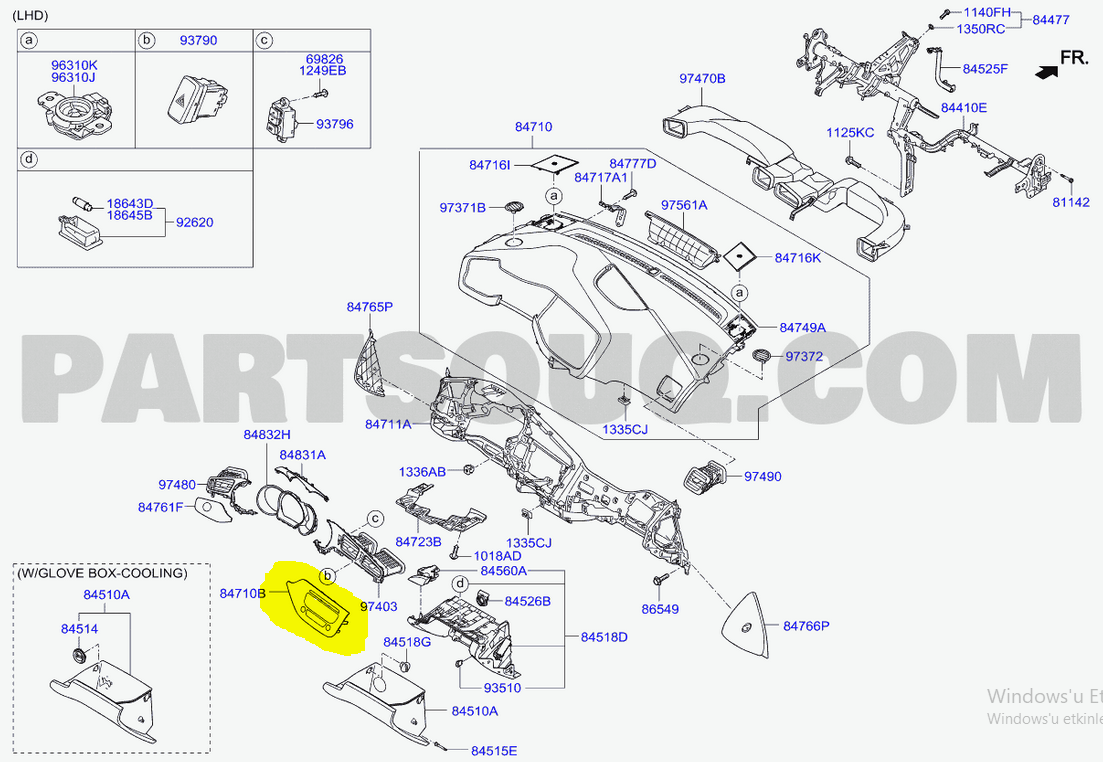 Kia Ceed Teyp Çerçevesi Orjinal | 84740A2Ca0Byf