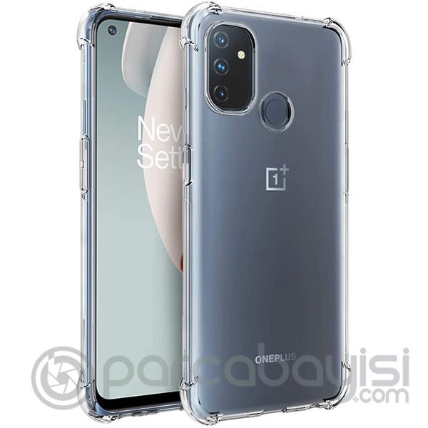 OnePlus Nord N100 Anti-Drop Silikon Kılıf Kamera Korumalı Şeffaf Silikon Kılıf