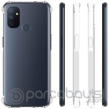 OnePlus Nord N100 Anti-Drop Silikon Kılıf Kamera Korumalı Şeffaf Silikon Kılıf