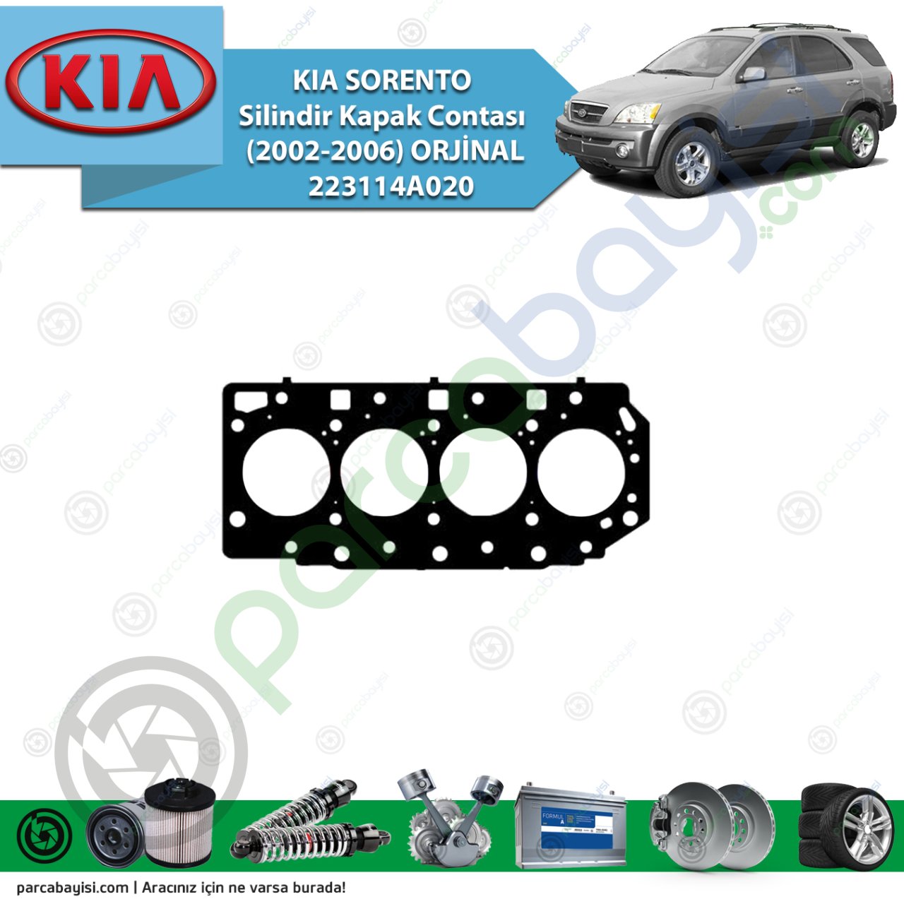 Kia Sorento Silindir Kapak Contası (2002-2006) Orjinal | 223114A020