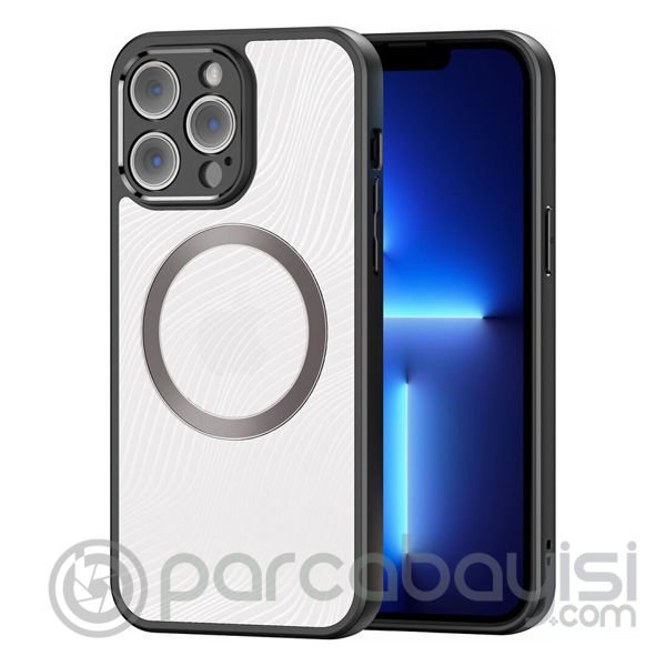 Dux Ducis iPhone 13 Pro Aimo Series MagSafe Premium Buzlu Sert PC-TPU Kılıf