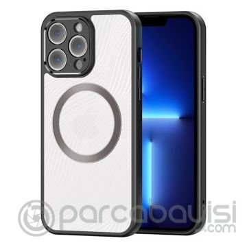 Dux Ducis iPhone 13 Pro Aimo Series MagSafe Premium Buzlu Sert PC-TPU Kılıf
