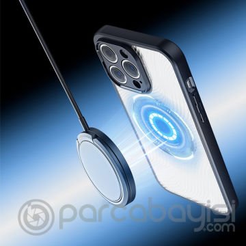 Dux Ducis iPhone 13 Pro Aimo Series MagSafe Premium Buzlu Sert PC-TPU Kılıf