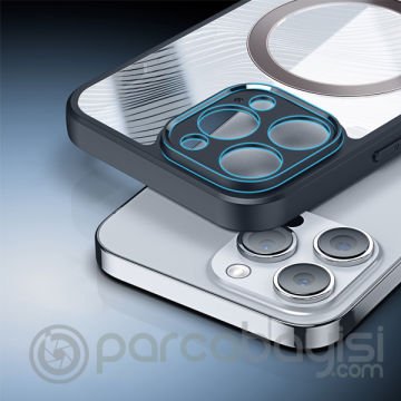 Dux Ducis iPhone 13 Pro Aimo Series MagSafe Premium Buzlu Sert PC-TPU Kılıf