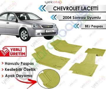 Chevrolet Lacetti 2004 Sonrası Uyumlu Havuzlu Kesilebilir Bej Paspas