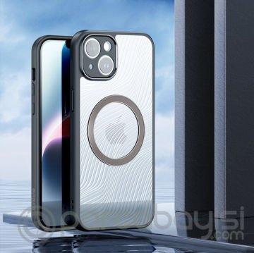 Dux Ducis iPhone 14 Plus Aimo Series MagSafe Premium Buzlu Sert PC-TPU Kılıf