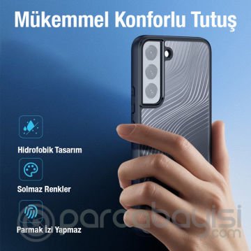 Dux Ducis Samsung S22 Aimo Series Premium Buzlu Sert PC-TPU Kılıf