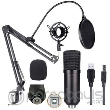 ALLY BM700 Profesyonel Stüdyo Kayıt Youtuber Mikrofonu Seti + Stand NB-35
