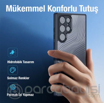 Dux Ducis Samsung S22 Ultra Aimo Series Premium Buzlu Sert PC-TPU Kılıf