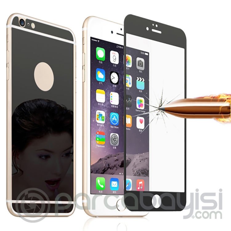 iphone 6, 6s On Ve Arka Aynalı Cam Ekran Koruyucu