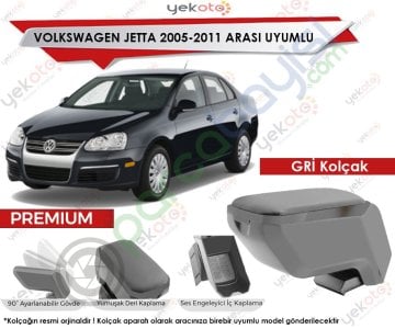 Vw Jetta 2005-2011 Sonrası Uyumlu Gri Kolçak Kol Dayama Ultra Kaliteli