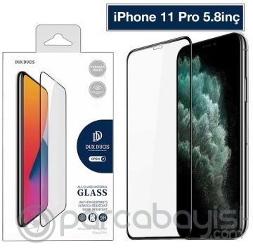 Dux Ducis iPhone 11 Pro Tempered Cam Ekran Koruyucu 10D Full Kaplama