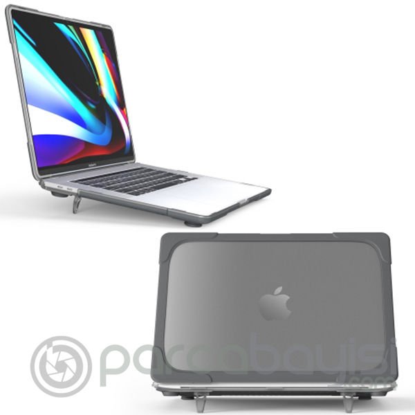 MacBook Pro 16 inch A2141 (2019) Şeffaf Standlı Koruyucu Kılıf