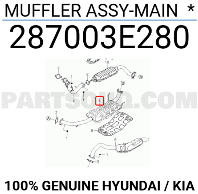 Sorento Arka Susturucu Orjinal | 287003E280