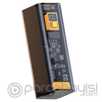 Ally 22.5W PD 30000 mAh Transparan Led Göstergeli Powerbank