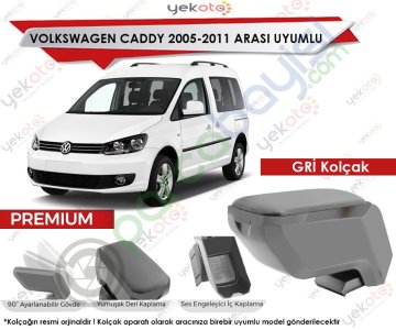 Vw Caddy 2005-2011 Arası Uyumlu Gri Kolçak Kol Dayama Ultra Kaliteli