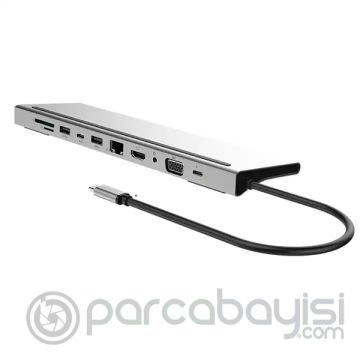 Ally 11 in 1 Masaüstü Standlı Çoğaltıcı Adaptör Çevirici Hub