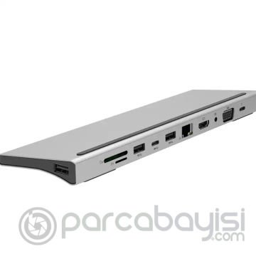Ally 11 in 1 Masaüstü Standlı Çoğaltıcı Adaptör Çevirici Hub