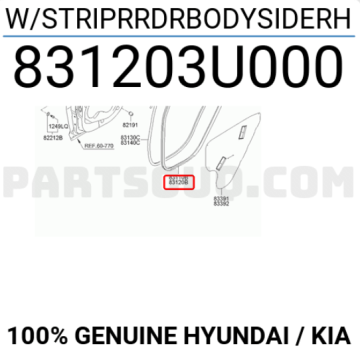 Kia Sportage Arka Gövde Fitili Sağ Orjinal | 831203U000
