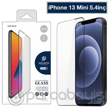 Dux Ducis  iPhone 13 Mini 5.4inç Tempered Cam Ekran Koruyucu 10D Full Kaplama