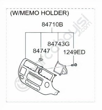 Kia Rio Teyp Çerçevesi 2012-2014 Orjinal | 847401W125AK5