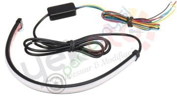 Motosiklet Rgb Led Stop - Kayar Sinyal Esnek Çubuk (Stop Ve Sinyal Bir Arada) Rgb Renkli