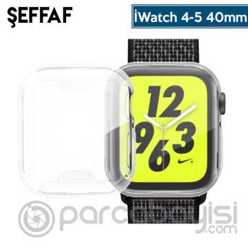 Ally Apple İWatch 4-5 40mm 360 Koruma Ultra Slim Silikon Kılıf