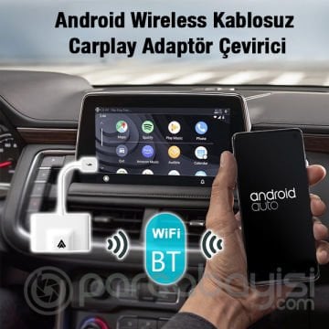 Ally USB+Type-C Adaptör Android Kablosuz Carplay Adaptör Çevirici