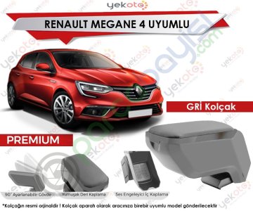 Renault Megane 4 Uyumlu Gri Kolçak Kol Dayama Ultra Kaliteli