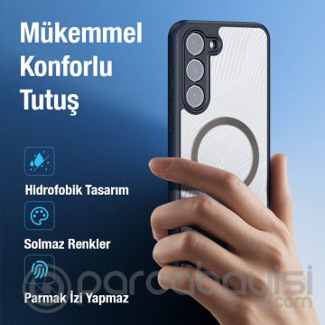 Dux Ducis Samsung S23 Aimo Series MagSafe Premium Buzlu Sert PC-TPU Kılıf