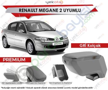 Renault Megane 2 Uyumlu Gri Kolçak Kol Dayama Ultra Kaliteli