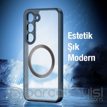 Dux Ducis Samsung S23 Plus Aimo Series MagSafe Premium Buzlu Sert PC-TPU Kılıf