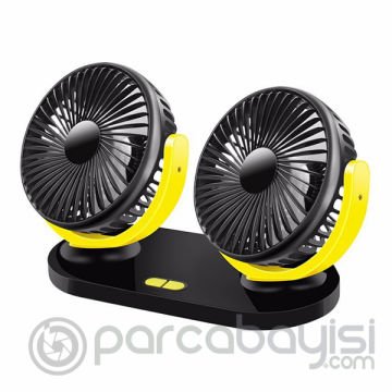 Ally Çift Başlıklı Araç Fanı Oto Fan Vantilatör 12V 24V