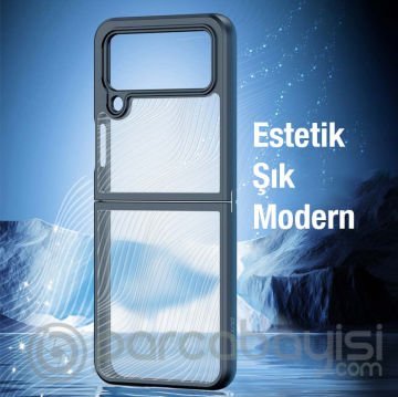 Dux Ducis Samsung Z Flip4 5G Aimo Series Premium Buzlu Sert PC-TPU Kılıf