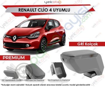 Renault Clio 4 Uyumlu Gri Kolçak Kol Dayama Ultra Kaliteli