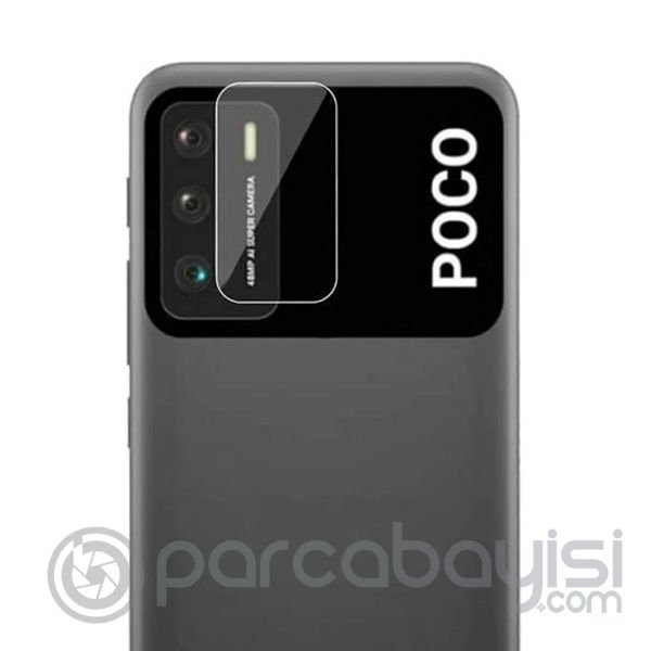 Xiaomi POCO M3 Tempered Cam Kamera Koruyucu
