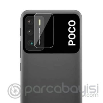 Xiaomi POCO M3 Tempered Cam Kamera Koruyucu