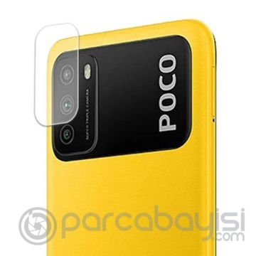 Xiaomi POCO M3 Tempered Cam Kamera Koruyucu