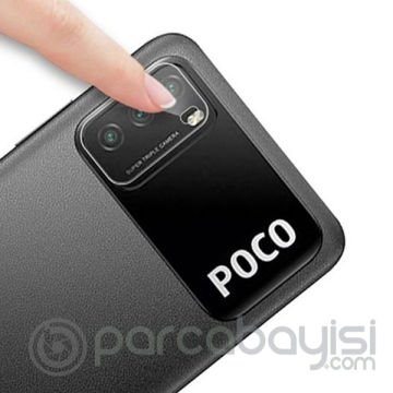 Xiaomi POCO M3 Tempered Cam Kamera Koruyucu
