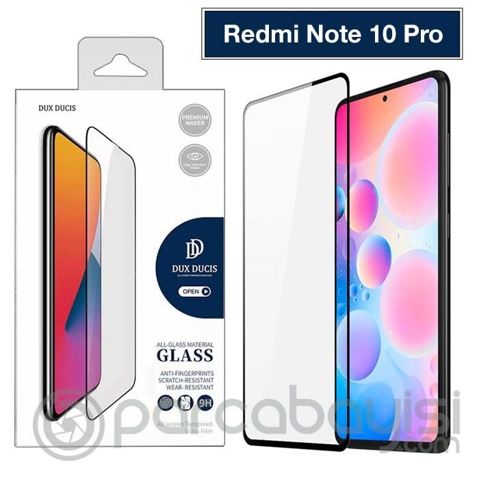 Dux Ducis Redmi Note 10 Pro -K40+Pro Tempered Cam Ekran Koruyucu 9D Full Kaplama