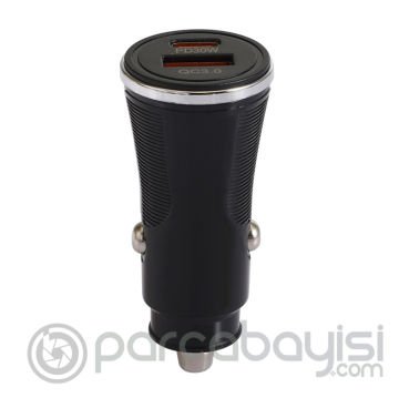 ALLY 48W USB + Type-C Çıkışlı Araç İçi Çakmaklık Hızlı Şarj Başlığı