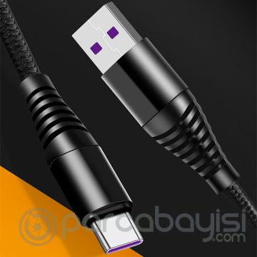 ALLY 5A Ultra Hızlı Şarj USB Şarj Kablosu Type-C 1metre