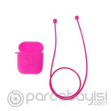 Ally Apple Airpods İçin Renkli Strap Kulaklık Askısı+ Silikon Kılıf