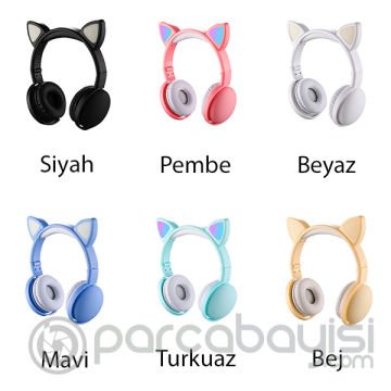 ALLY Kedi Kulak Kulaküstü Bluetooth 5.0 Kablosuz Kulaklık